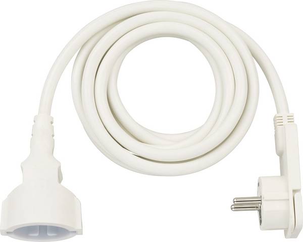 Brennenstuhl 1168980230 Stroom Verlengkabel   Wit 3.00 m H05VV-F 3G 1,5 mm²