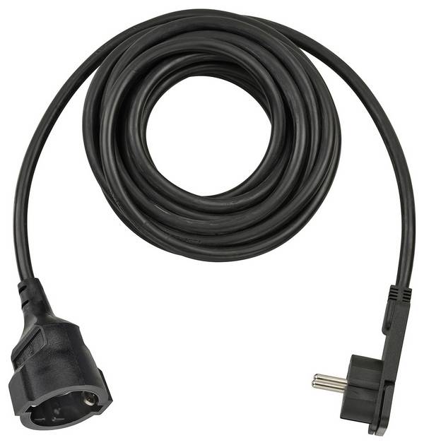 Brennenstuhl 1168980050 Stroom Verlengkabel   Zwart 5.00 m H05VV-F 3G 1,5 mm²