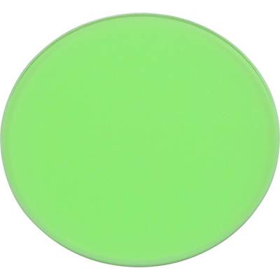 Een felgroen, rond oppervlak.