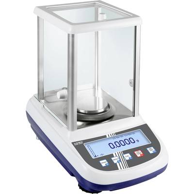 Een elektronische precisieweegschaal met glazen omranding toont een digitaal display met de aanduiding '0.0000 g', geschikt voor nauwkeurige metingen.