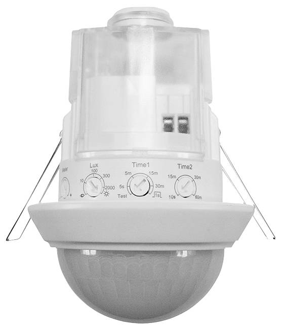 Grothe 94505 PIR-bewegingsmelder Inbouw (in muur of meubel), Plafond 360 ° Relais Wit IP44