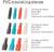 PVC-isolatiehulzen in transparant, blauw, zwart en rood. Verschillende formaten en hoeveelheden, tekstueel beschreven als 48, 32 en 24 stuks.