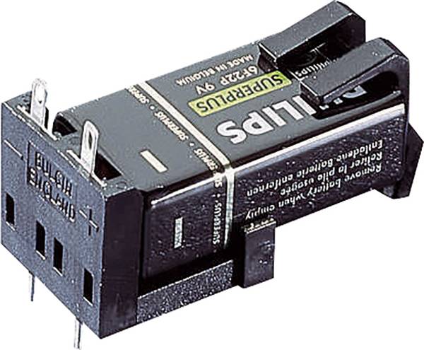 TRU COMPONENTS 46300000 Batterijhouder Aantal cellen: 2 9V (blok) Soldeeraansluiting (l x b x h) 37 x 65 x 21.5 mm