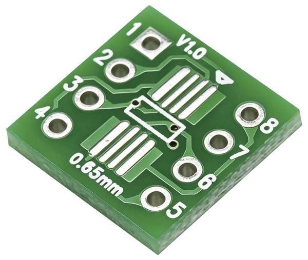 TRU COMPONENTS SOP8 Experimenteer printplaat  Epoxide (l x b) 12 mm x 12 mm 35 µm Rastermaat 2.54 mm Inhoud 1 stuk(s)
