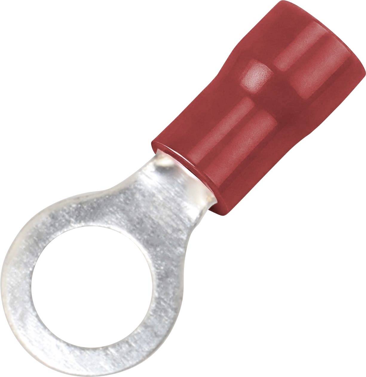 TRU COMPONENTS 746061 Ringkabelschoen Dwarsdoorsnede (max.): 1.50 mm² Schachtdiameter: 5.2 mm Deels geïsoleerd Rood 100 stuk(s)