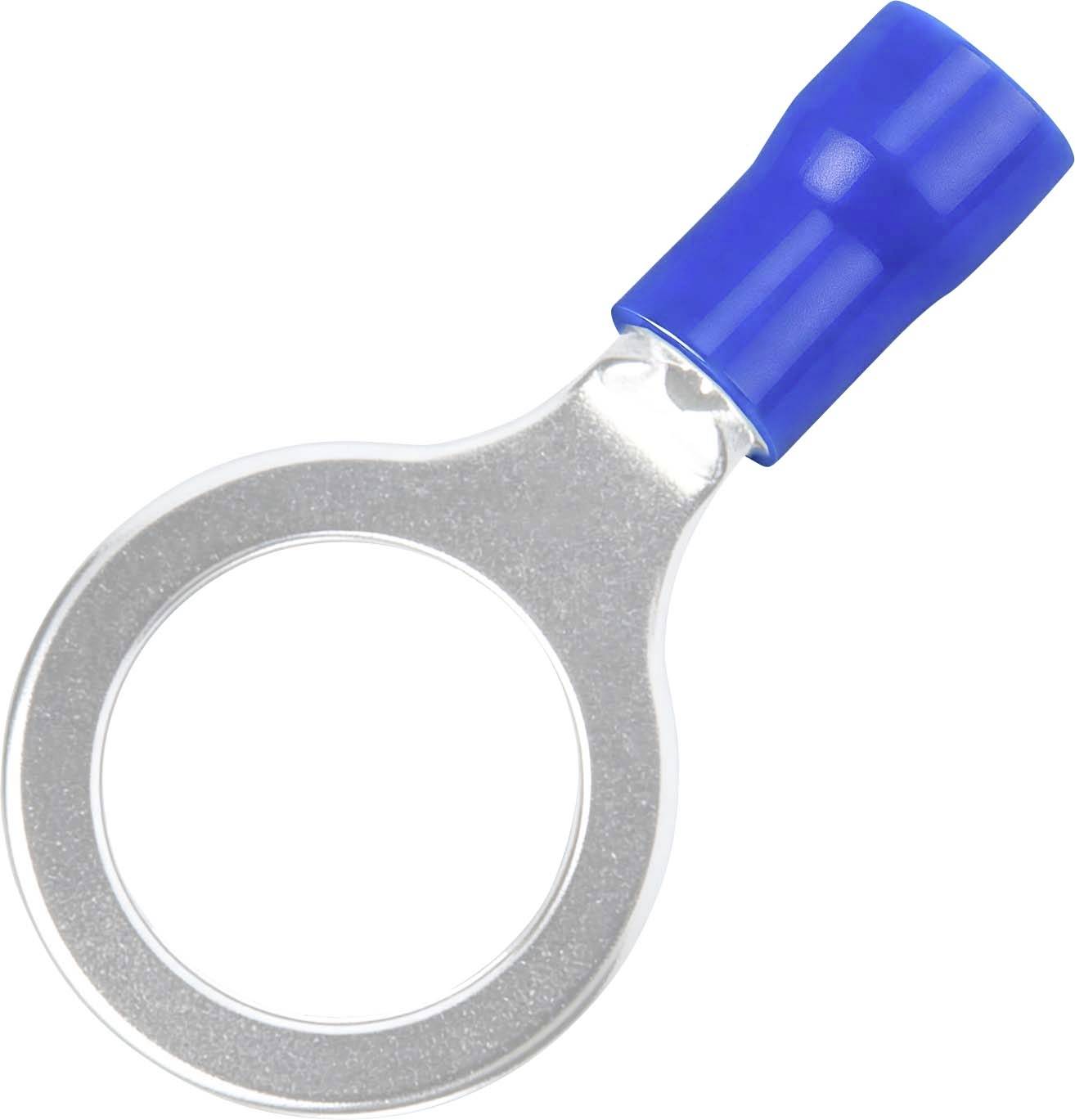 TRU COMPONENTS 738236 Ringkabelschoen Dwarsdoorsnede (max.): 2.50 mm² Schachtdiameter: 13 mm Deels geïsoleerd Blauw 50 stuk(s)