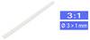 TRU COMPONENTS 1571487 Krimpkous zonder lijm Wit 3 mm 1 mm Krimpverhouding:3:1 per meter