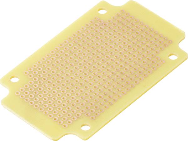 TRU COMPONENTS 98003C10 Experimenteer printplaat  Hardpapier (l x b) 76.5 mm x 46.5 mm 35 µm Rastermaat 2.54 mm Inhoud 1 stuk(s)