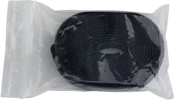 TRU COMPONENTS 680-330-Bag Klittenband Om op te naaien Haak- en lusdeel  Zwart 1 paar