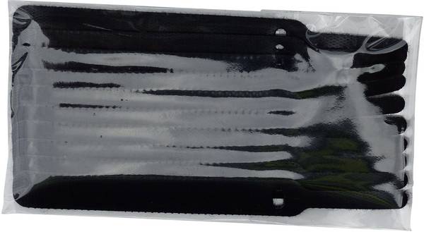 TRU COMPONENTS 800-330-Bag Klittenband kabelbinder  Om te bundelen Haak- en lusdeel  Zwart 10 stuk(s)
