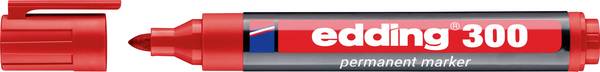Edding 300 4-300002 Permanent marker Rood Watervast: Ja
