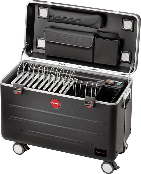 Parat PARAPROJECT® Case i16 Laad- en managementsysteem Wagen Alle iPads vanaf de vierde generatie (tot 10,5"), Alle iPad mini Bekabeling voor Apple Lightning