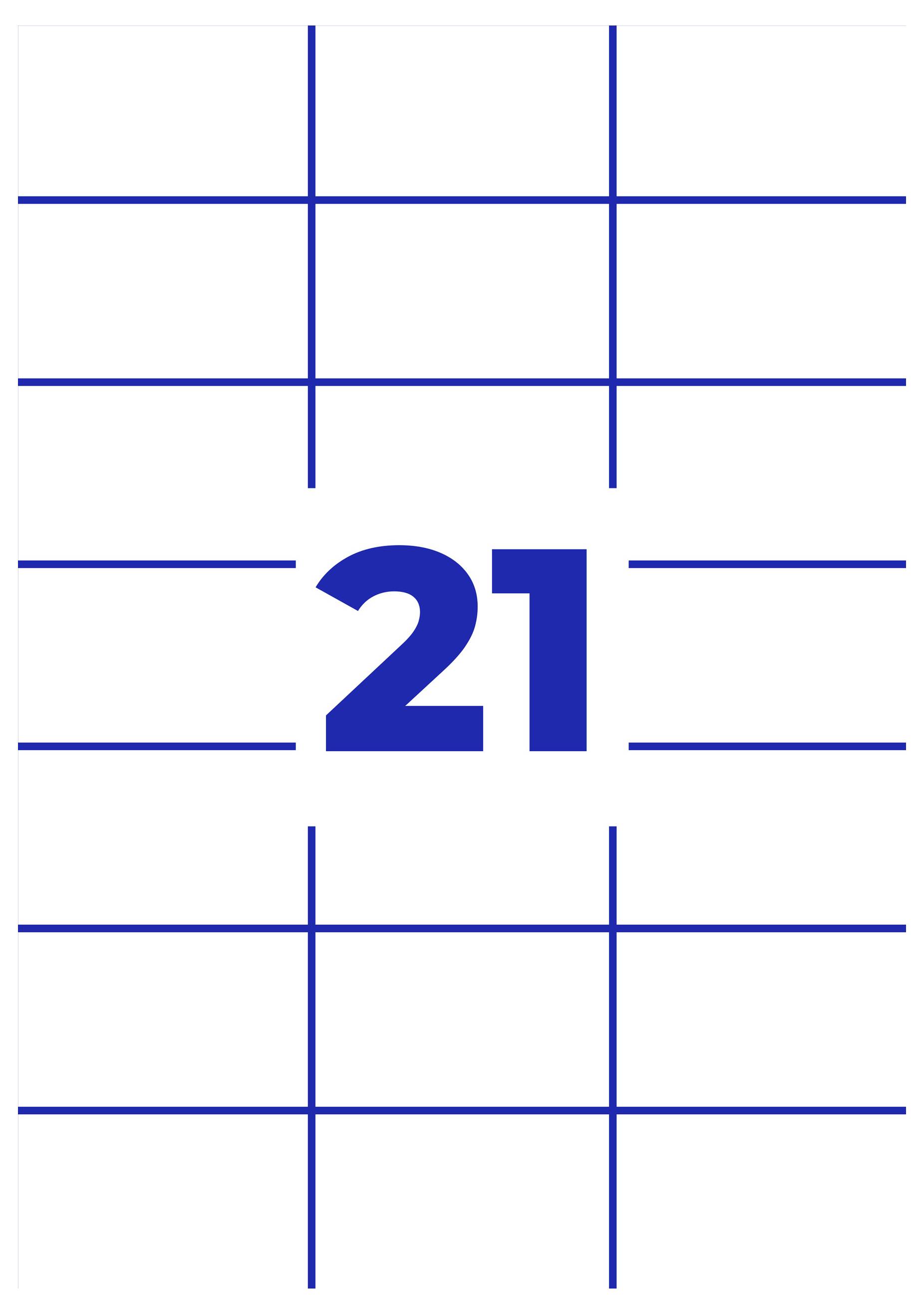Avery-Zweckform 3652-10 Universele etiketten 70 x 42.3 mm Papier Wit 210 stuk(s) Permanent hechtend Inkjet, Laser (zwart-11