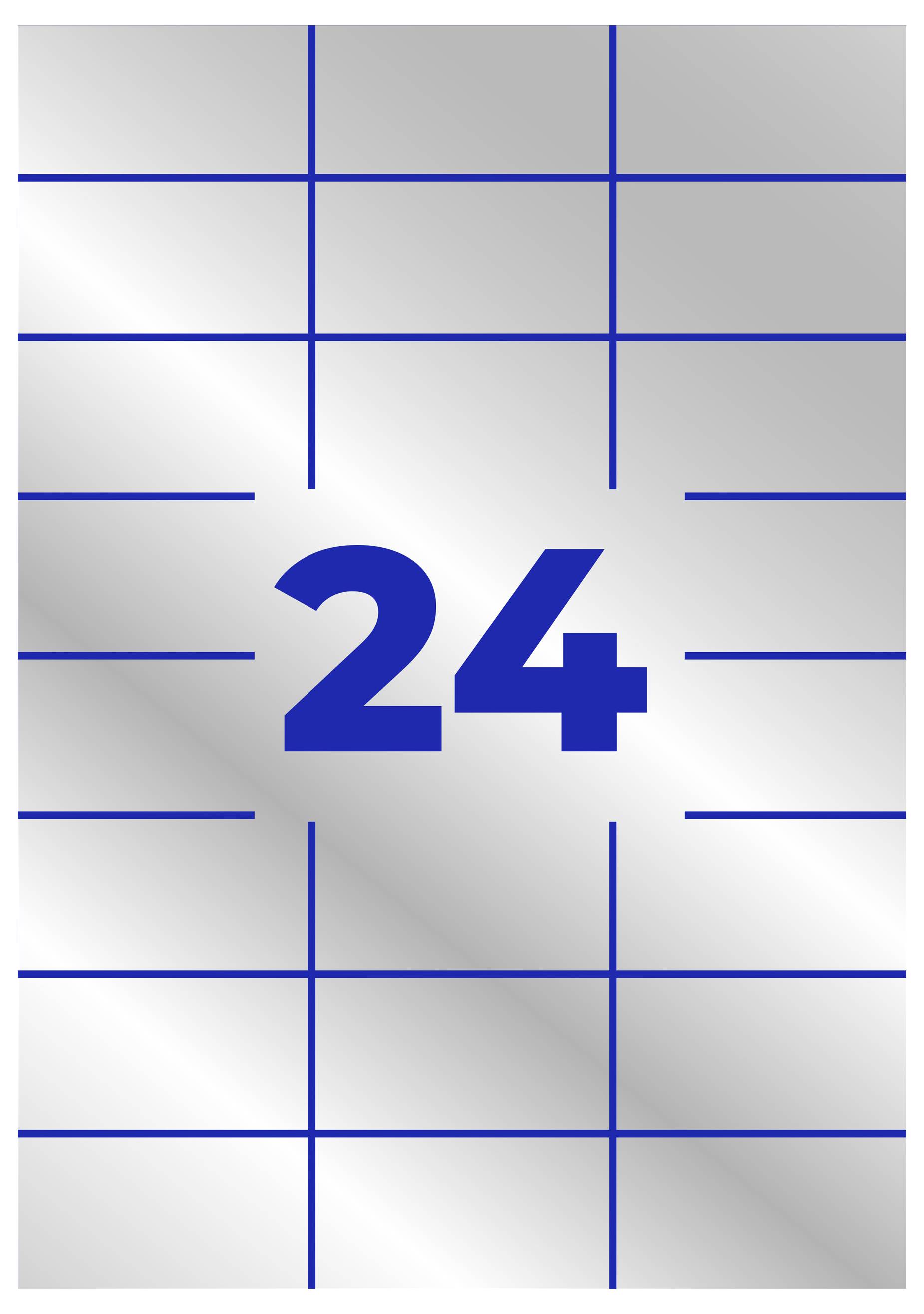 Kalenderblad met het getal '24' in blauw op een grijze, geruite achtergrond.