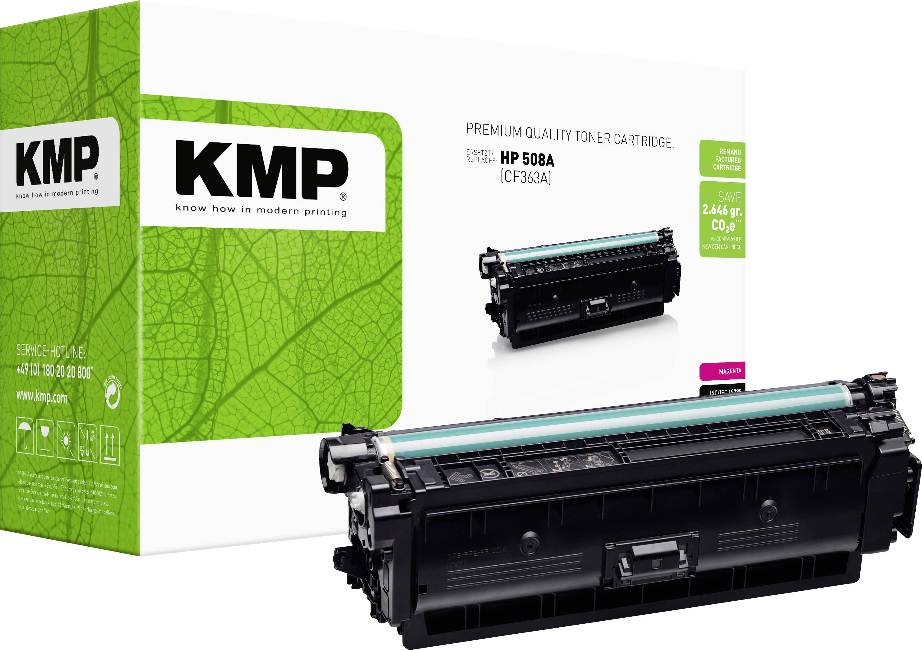 KMP Toner vervangt HP 508A, CF363A Compatibel Magenta 5000 bladzijden H-T223M 2537,0006