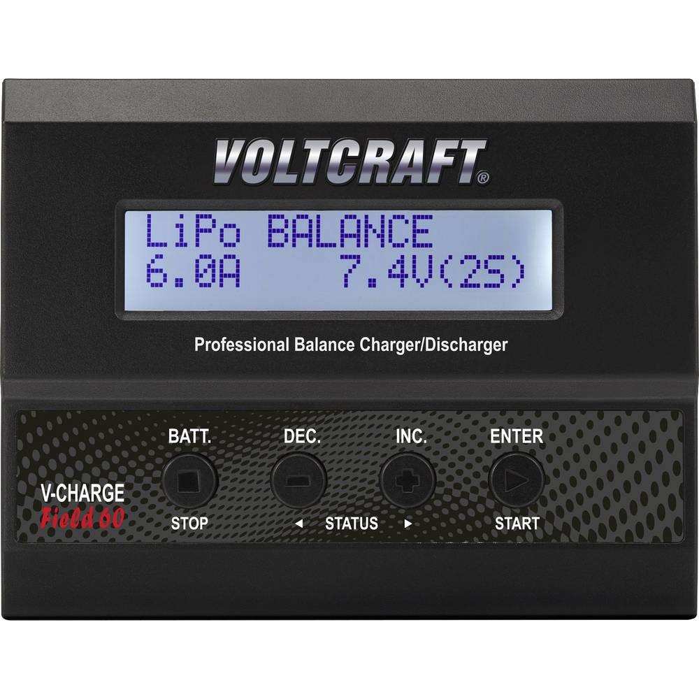 VOLTCRAFT V-Charge 60 DC Multifunctionele modelbouwlader 12 V 6 A Li-poly, Li-ion, LiFePO, LiHV, NiCd, NiMH, Lood