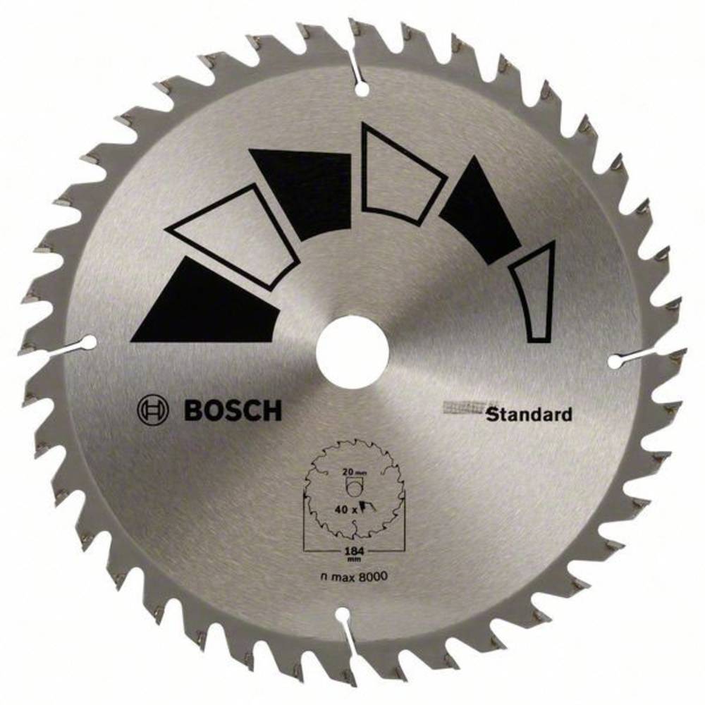 Bosch Accessories Standard 2609256B56 Hardmetaal-cirkelzaagblad 184 x 20 mm Aantal tanden: 40 1 stuk(s)