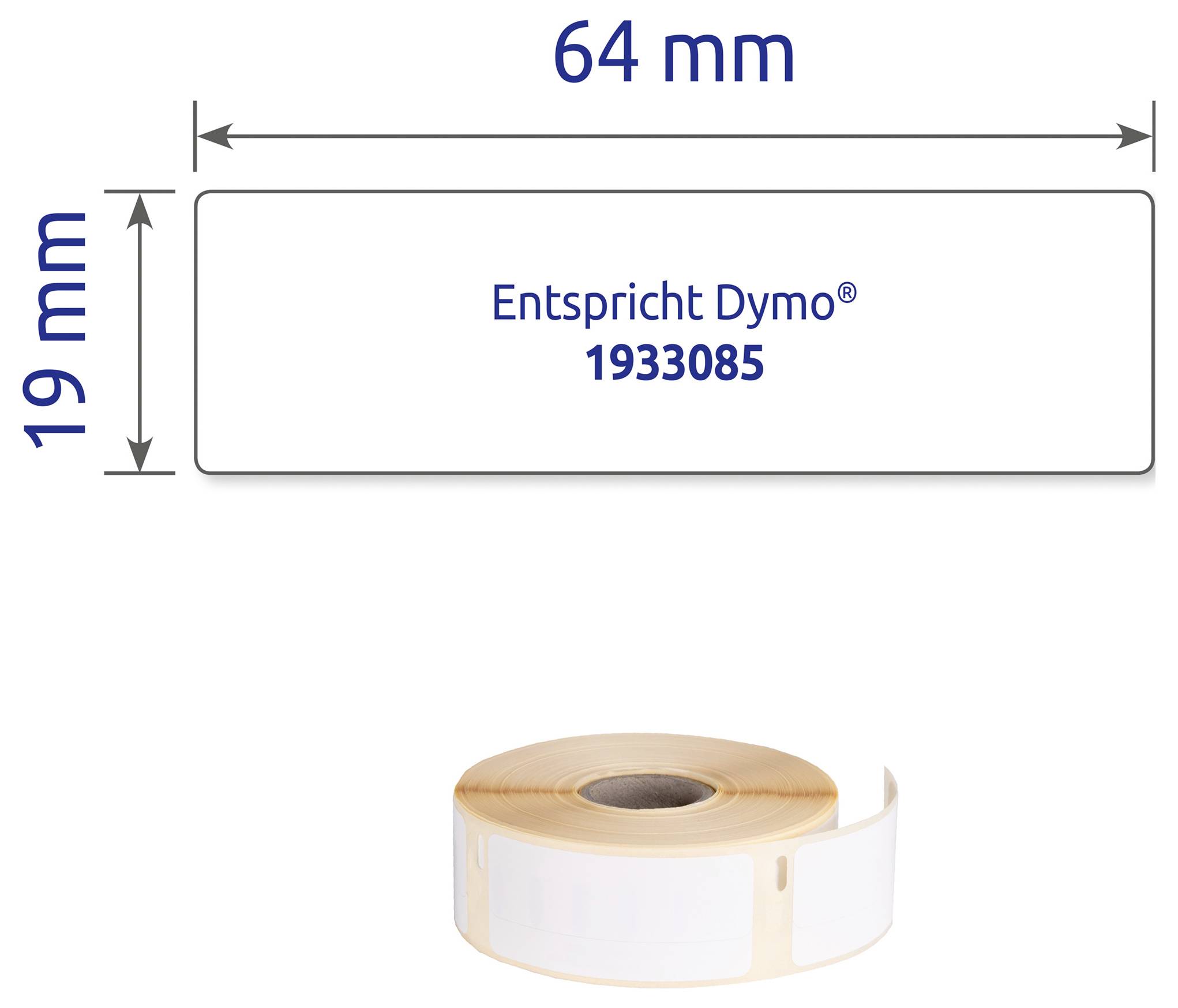 Avery-Zweckform A1933085 Rol met etiketten 19 x 64 mm Folie Wit 450 stuk(s) Permanent hechtend Universele etiketten-4