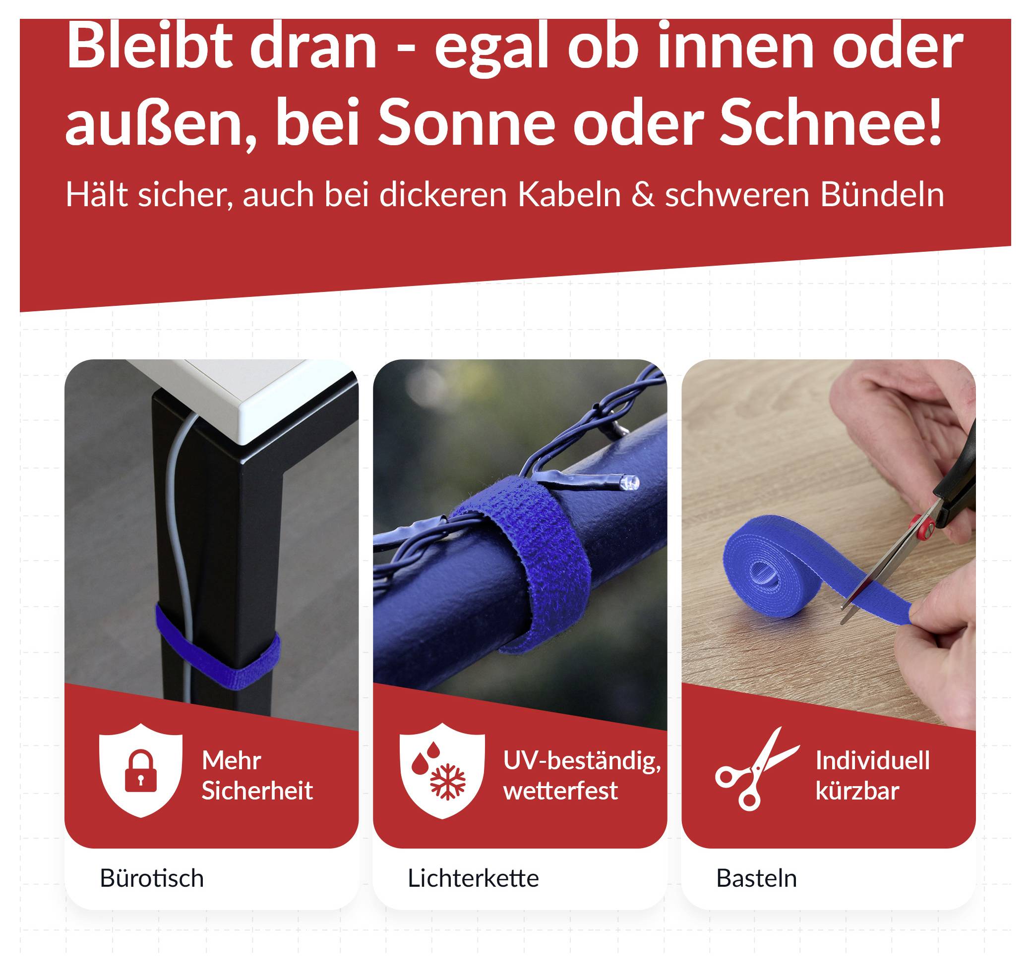 Klittenband Label the Cable PRO 1250 Blauw-4