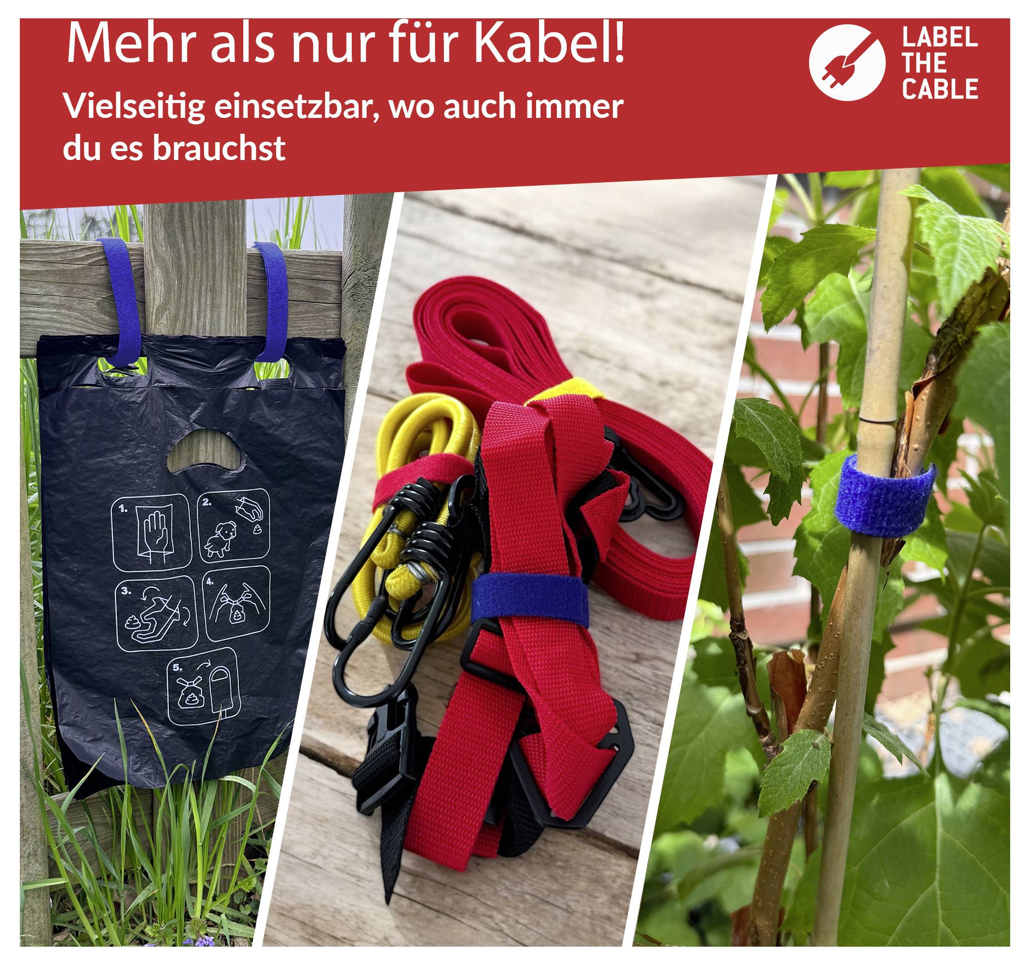 Klittenband Label the Cable PRO 1250 Blauw-6