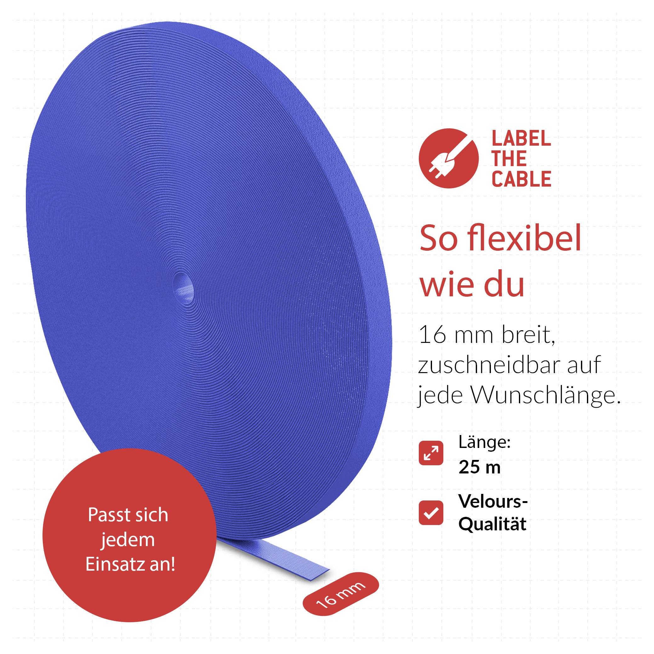 Klittenband Label the Cable PRO 1250 Blauw-7