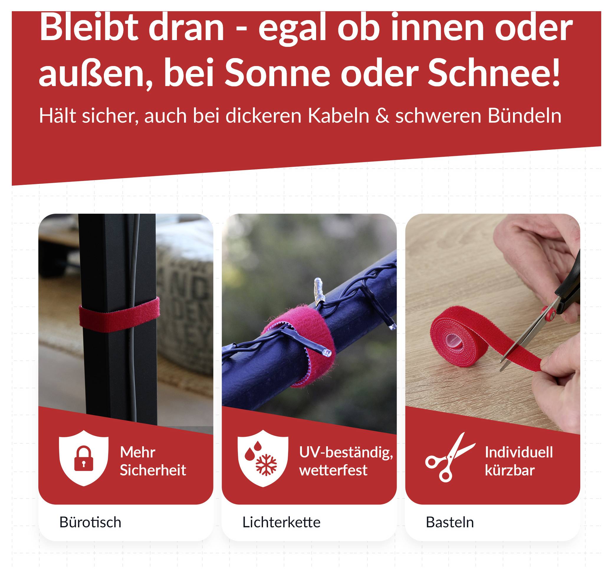 Klittenband Label the Cable PRO 1260 Rood-4