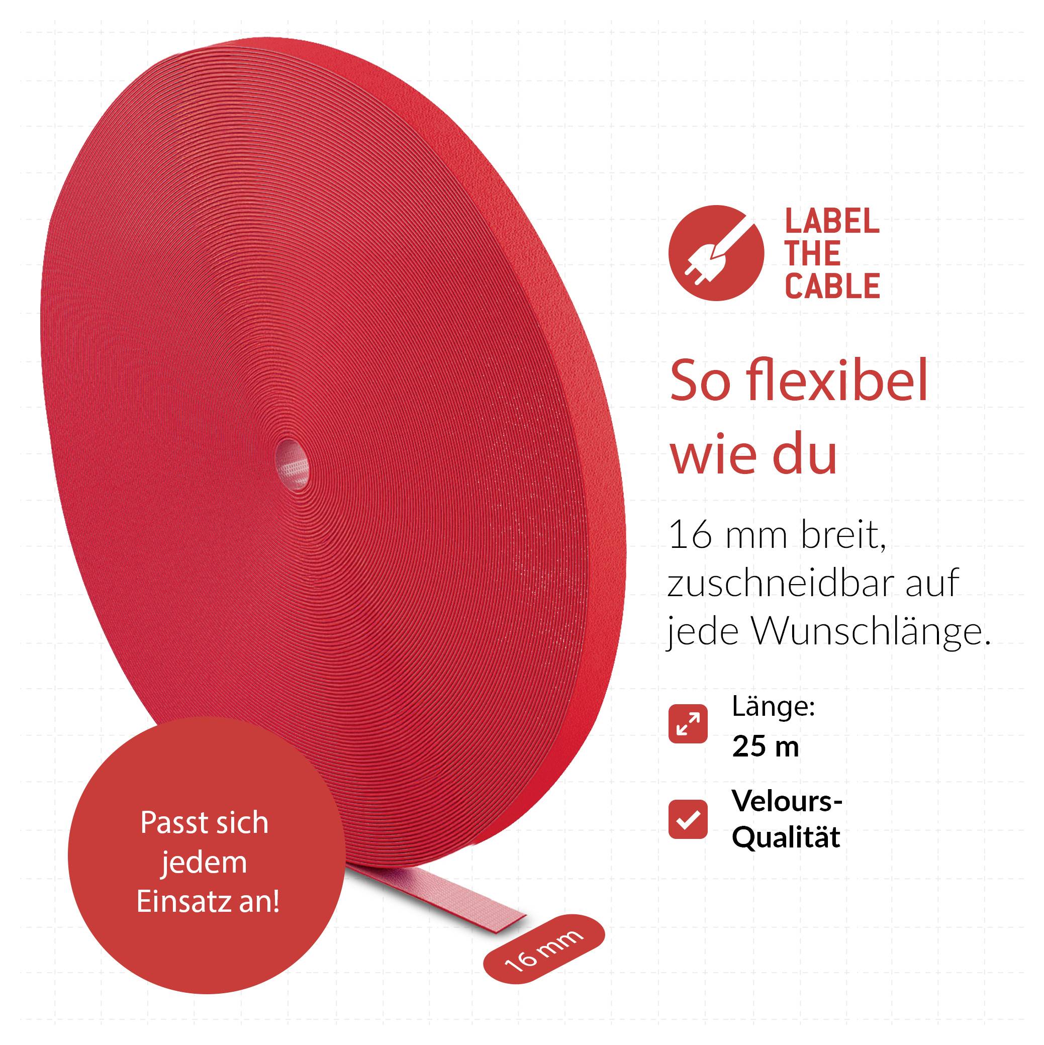 Klittenband Label the Cable PRO 1260 Rood-7