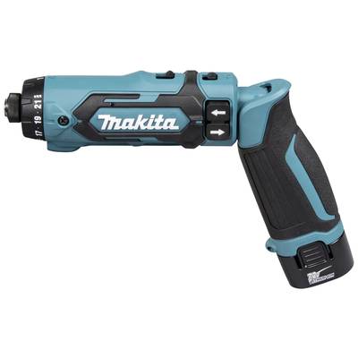 Makita accuschroefmachine met ergonomische handgreep en instelbare draaimomenten, geschikt voor veelzijdig schroeven en boren.