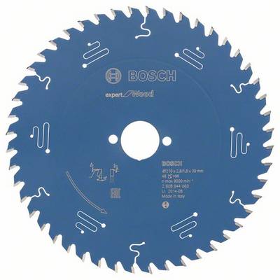 Cirkelzaagblad van Bosch voor hout, 210x2,5x30 mm, geschikt voor tot 9000 toeren per minuut, vervaardigd in Italië.