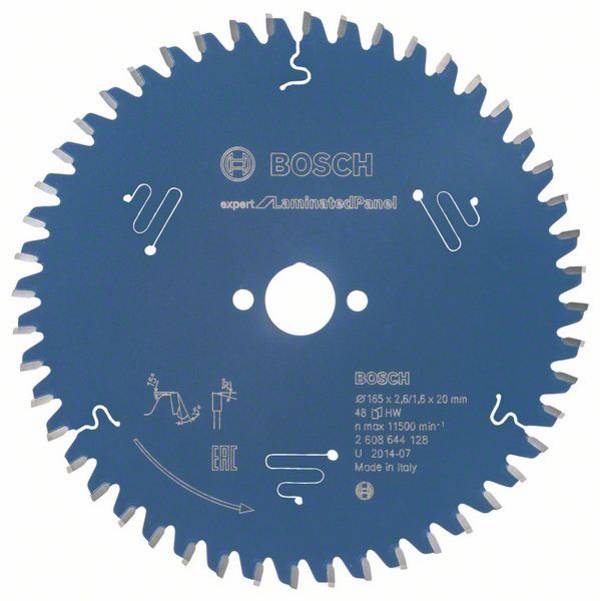 Bosch Accessories Expert for Laminated Panel 2608644128 Hardmetaal-cirkelzaagblad 165 x 20 x 1.6 mm Aantal tanden: 48 1 stuk(s)