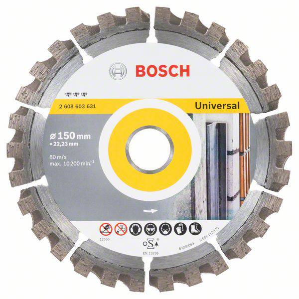 Bosch Accessories 2608603631 Best for Universal Diamanten doorslijpschijf Diameter 150 mm Boordiameter 22.23 mm 1 stuk(s)