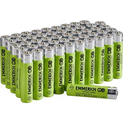 AAA batterij (potlood) Emmerich Industrial LR03 Alkaline 1300 mAh  50 stuk(s)