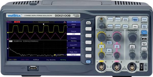 Metrix DOX 2100B Digitale oscilloscoop 100 MHz 2-kanaals 500 MSa/s 2 Mpts 8 Bit Digitaal geheugen (DSO) 1 stuk(s)