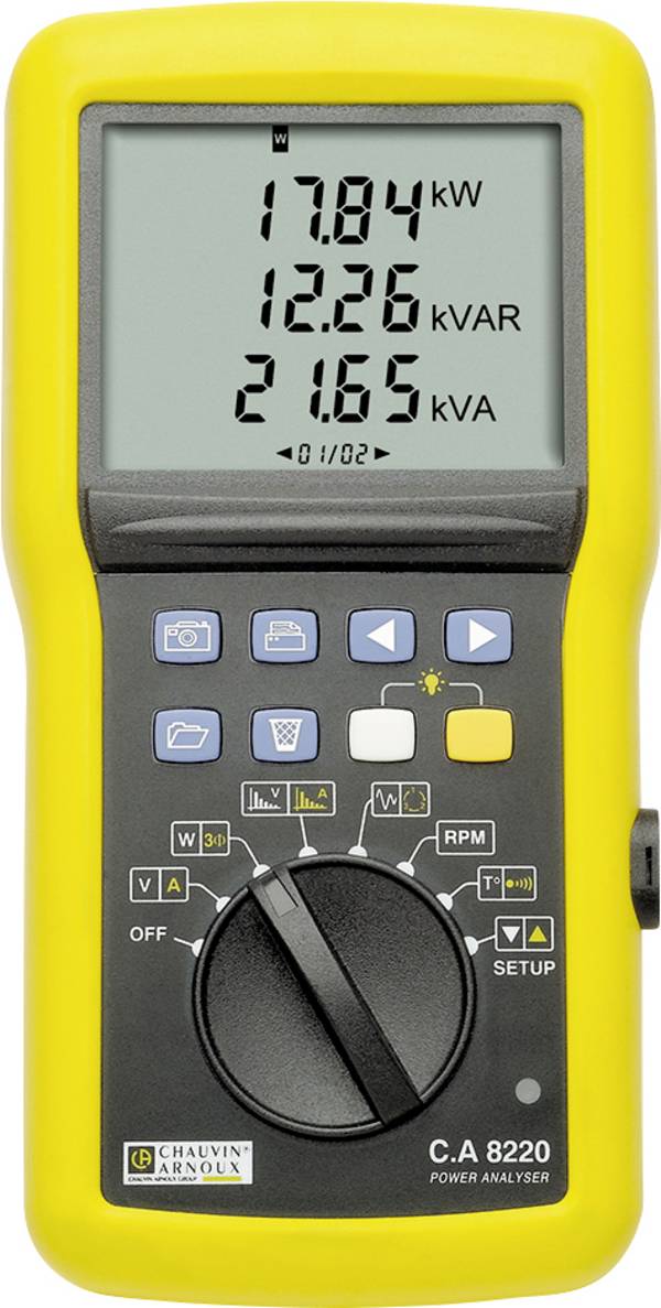 Chauvin Arnoux C.A 8220 Netwerkanalyser 1-fasig Met logger