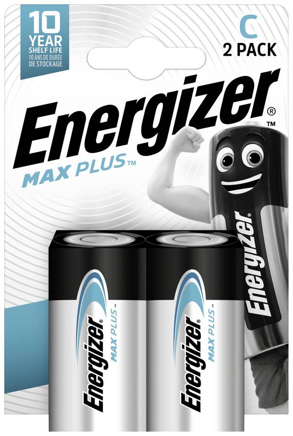 Energizer Max Plus C batterij (baby) Alkaline 1.5 V 2 stuk(s)