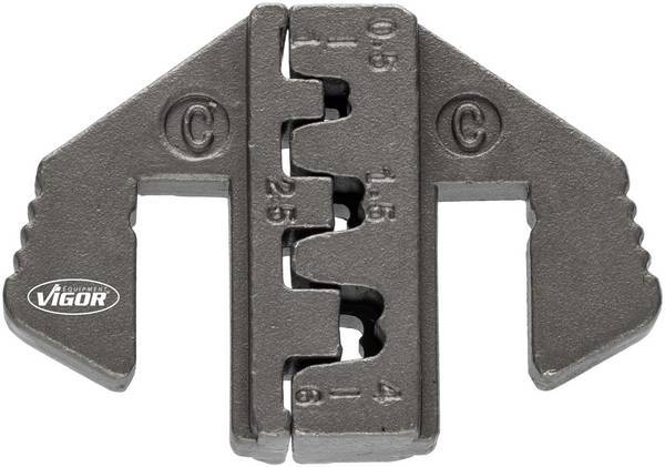 Vigor  V2499-C Krimpinzetstuk  Ongeïsoleerde kabelschoenen 0.5 tot 6 mm²