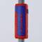 Rode KNIPEX-draadstripper voor kabels, met schaalverdelingen voor draaddiameters van 0,2 tot 4,0 mm.