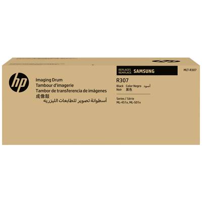 Bruine kartonnen doos voor 'HP Imaging Drum R307', compatibel met Samsung ML-451x, ML-501x. Tekst in meerdere talen.