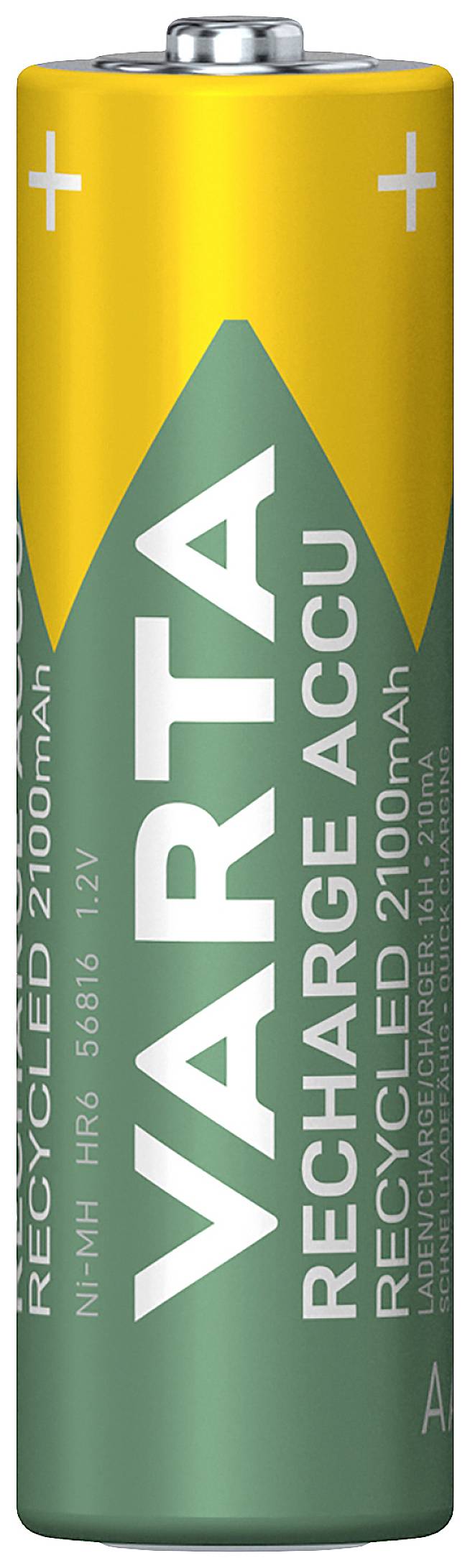 Varta RECH.AC.RECYC.AA2100mAh BLI2 Oplaadbare AA batterij (penlite) NiMH 2000 mAh 1.2 V 2 stuk(s)