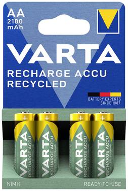 Varta RECH.AC.RECYC.AA2100mAh BLI4 Oplaadbare AA batterij (penlite) NiMH 2000 mAh 1.2 V 4 stuk(s)