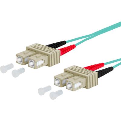 Metz Connect 151J1EOEO20E Glasvezel Optische vezel Aansluitkabel [2x SC-stekker - 2x SC-stekker] 50/125 µ Multimode OM3 