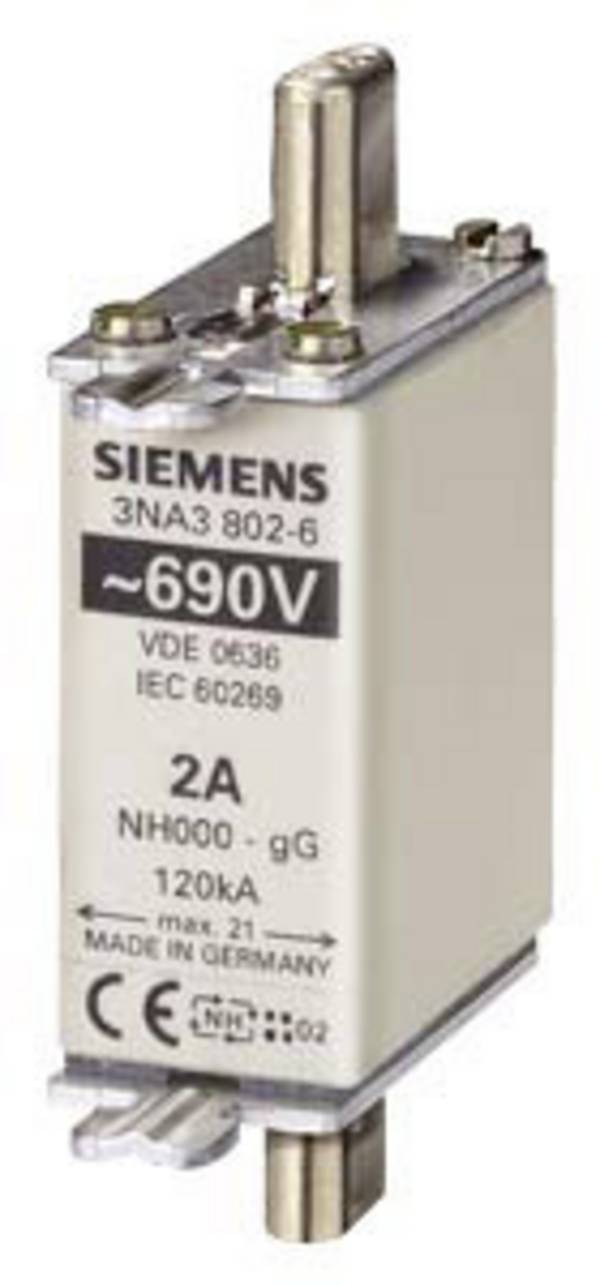 Siemens 3NA38146 Zekeringsinzetstuk  Geschikt voor Zekeringsgrootte 000-4 Afmeting zekering : 0  35 A  690 V 3 stuk(s)