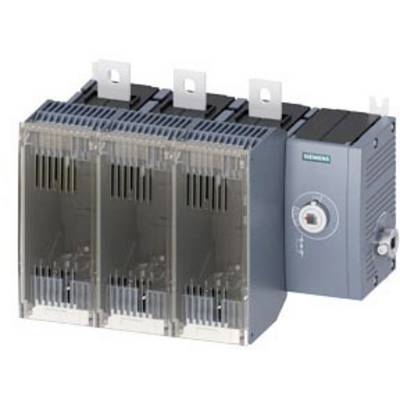 Een elektrisch schakelapparaat met drie transparante modules en een grijs bedieningselement met een draaiknop aan de rechterkant.