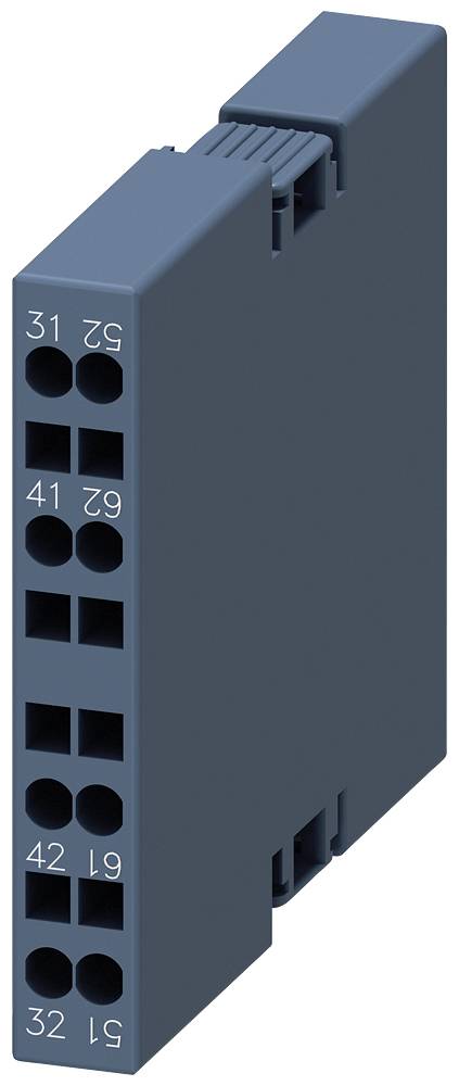 Een elektrische module met meerdere aansluitklemmen, genummerd van 31 tot 52. Het ontwerp is compact en geschikt voor schakelkasten.