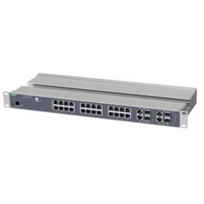 Een 24-poorts netwerkswitch voor het verbinden van meerdere apparaten. Hij heeft een compact ontwerp en is geschikt voor rackmontage.