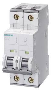 Dubbele schakelaar van Siemens, gebruikt in elektrische schakelingen ter beveiliging.