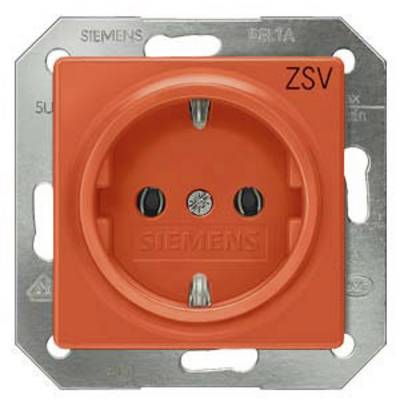 Rode contactdoos met de opschriften 'ZSV' en 'Siemens'. Vierkante metalen behuizing met gemarkeerde openingen voor elektrische aansluitingen.