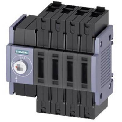 'Veiligheidsbelastingscheidingsschakelaar van Siemens: Een zwart en grijs elektrisch apparaat, gebruikt voor veilige isolatie van elektrische circuits.'