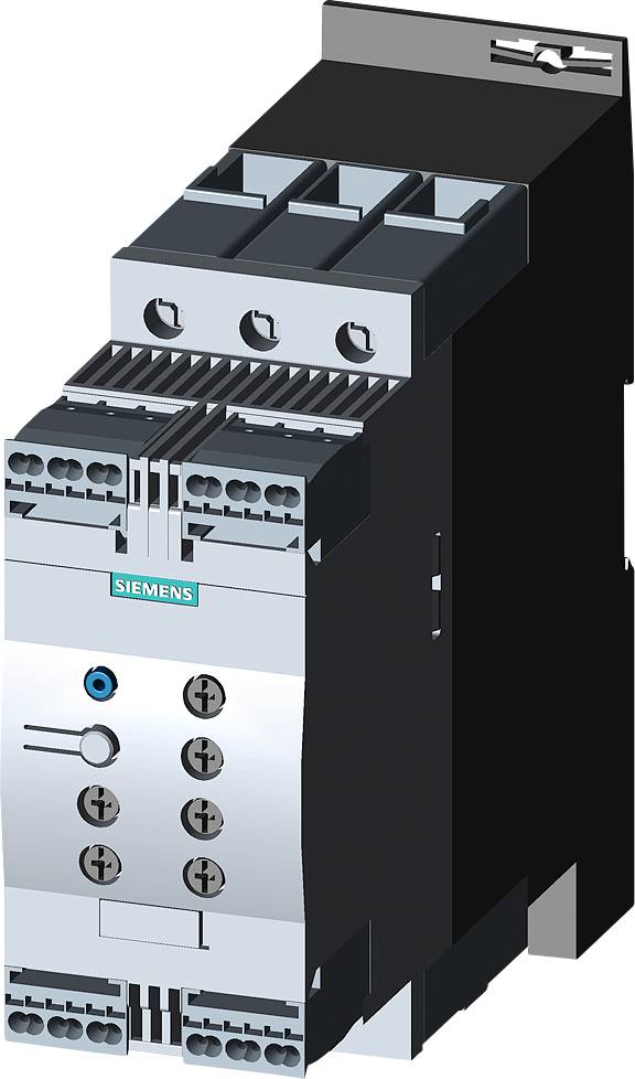 Een krachtige elektrische schakelaar van Siemens, weergegeven met opvallende zilveren en zwarte elementen, voor industriële toepassingen.