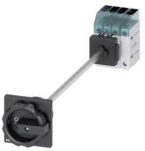 Elektrische schakelaar met lange hendel en drie aansluitingen in een transparante behuizing, bestemd voor het besturen van elektrische schakelingen.